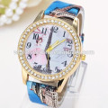 Fashion trendy japan movt chronograph watch geneva women